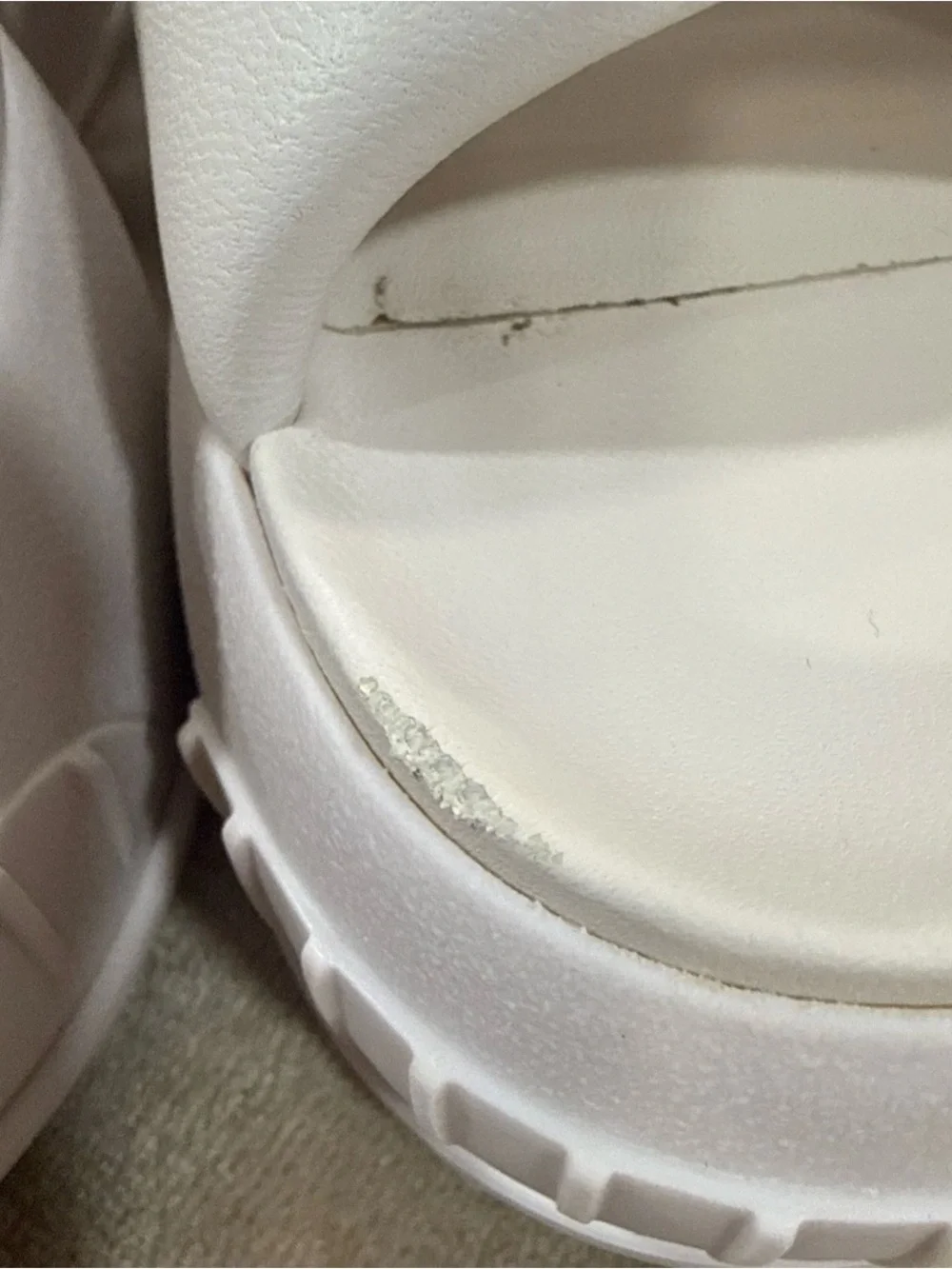 Fendi White Embossed Logo Platform Wedges